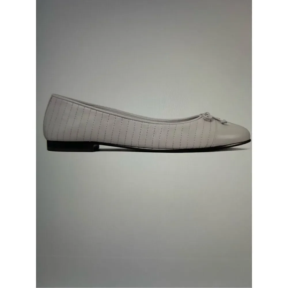 NWT Tory Burch Cap-Toe Quilted Ballet Flats